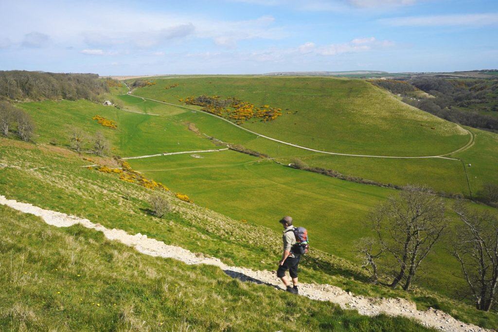 Hiking the South West Coast Path at Houns Tout, Dorset